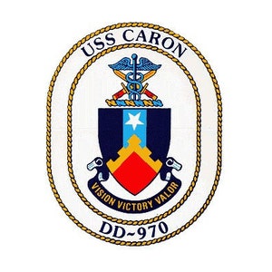 USS Caron DD-970 Emblema Adesivo Decalque Spruance Class Destroyer Adesivo de carro para emblema de carro