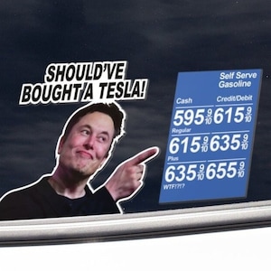 Preço do gás adesivo decalque preço da gasolina inflação comprar veículo elétrico anti democratas economia crash suporte ev go ev preço de gás insano
