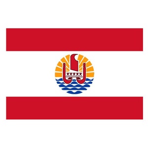 Sticker autocollant drapeau Polynésie française