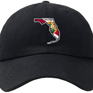 Florida kaart vlag baseballcap VS Florida staat Tallahassee The Sunshine State Alligator State Everglade State