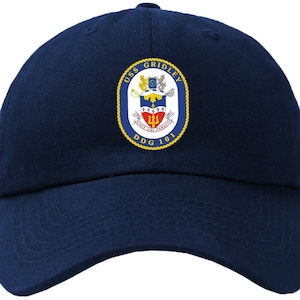 USS Gridley DDG-101 Badge Baseball Cap Hat Hook & Loop Closure Arleigh Burke Class Destroyer