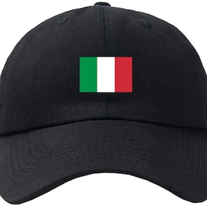 Italy Flag Baseball Cap Hat Hook & Loop Closure / Italian Republic / Republic of Italy / Rome /