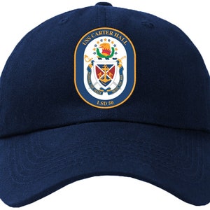 USS Carter Hall LSD-50 Badge Cappello da baseball Chiusura a strappo Whidbey Island Classe Dock Landing Ship