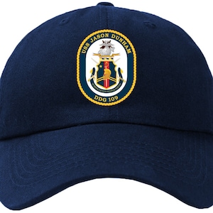 USS Jason Dunham DDG-109 Badge Baseball Cap Hat Hook & Loop Closure Arleigh Burke Class Destroyer