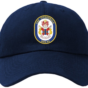 USS Fitzgerald DDG-62 Badge Baseball Cap Hat Hook & Loop Closure Arleigh Burke Class Destroyer