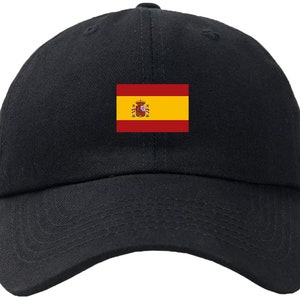 Spain Flag Baseball Cap Hat Hook & Loop Closure / Kingdom of Spain / Reino de España / Plus ultra / Spanish