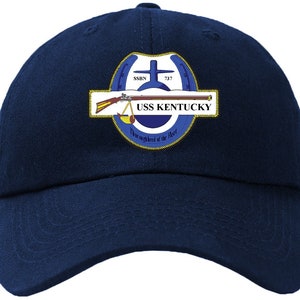 USS Kentucky SSBN-737 Badge Baseball Cap Hat Hook & Loop Closure Ohio Class Ballistic Missile Submarine
