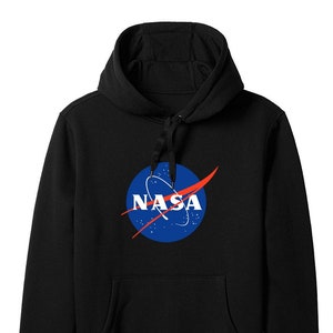 NASA Hoodie Personalize it with Your Name Customize Hoodie NASA Worm Logo