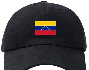 Venezuela Flag Baseball Cap Hat Hook & Loop Closure / Bolivarian Republic of Venezuela / República Bolivariana de Venezuela / Caracas