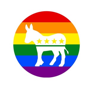 LGBTQ Democratic Donkey Rainbow Joe Biden Kamala Harris Decal Sticker Partito Democratico Democratico 2024 Elezioni Presidenziali