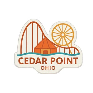 Cedar Point Ohio Stryk-på värmeöverföringsvinyl HTV-stansad symbolisk landmärkesdesign