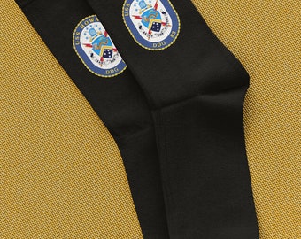 USS Howard DDG-83 Black Dress Socks Arleigh Burke Class Destroyer