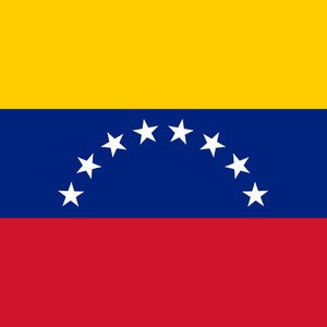 Venezuela Flag Iron On Heat Transfer Vinyl HTV Bolivarian Republic of Venezuela / República Bolivariana de Venezuela / Caracas / Venezuelan