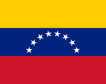 Venezuela Flag Sticker Decal / Bolivarian Republic of Venezuela / República Bolivariana de Venezuela / Caracas / Venezuelan