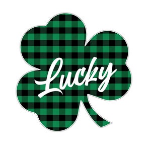 Etiqueta engomada del día de San Patricio Calcomanía Cuadros Trébol de la suerte Pub irlandés Cerveza Leprechaun Feliz Día de San Patricio Día de San Patricio Verde Todo