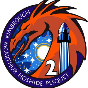 NASA SpaceX Crew-2 missie patch sticker sticker NASA commerciële bemanningsvlucht