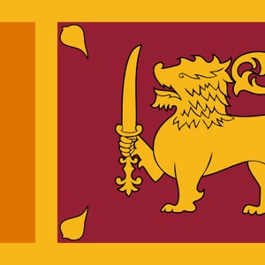 Sri Lanka Vlag Sticker Sticker / Democratische Socialistische Republiek Sri Lanka / Ceylon / Sri Lankaans