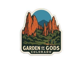 Garden of the Gods Colorado sticker sticker vinyl gestanst symbolisch monumentaal ontwerp