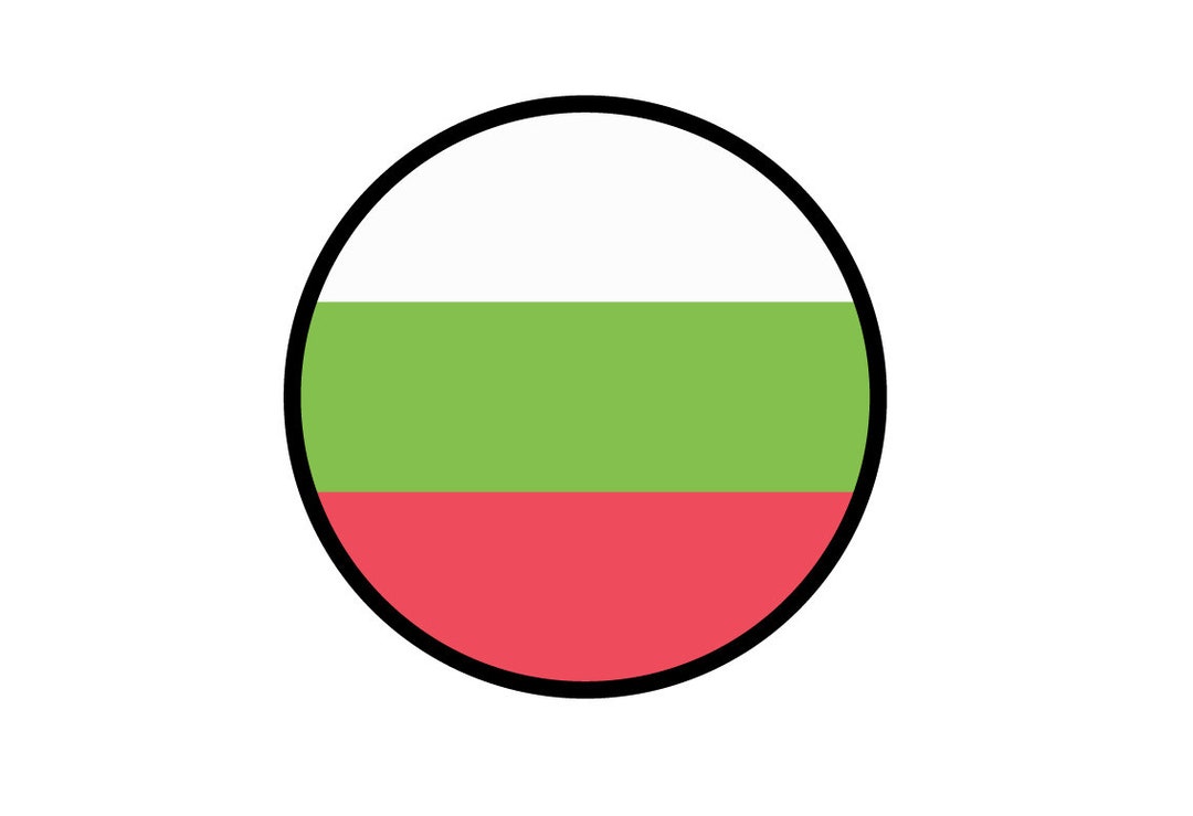 Bulgaria Flag Circle Sticker Decal - Etsy
