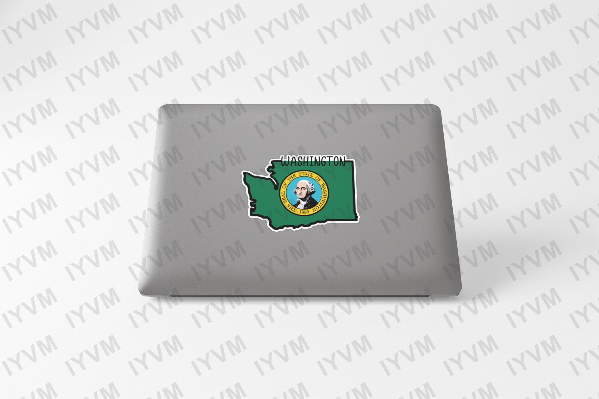 State of Washington Map Flag Sticker Decal USA Washington State Olympia ...