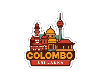 Colombo Sri Lanka Sticker Decal Vinyl Die-Cut City Skyline Landmark Design