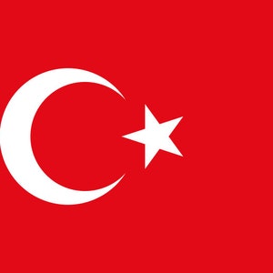 Turkey Flag Sticker Decal / Republic of Turkey / Türkiye Cumhuriyeti / Ankara / Turkish /