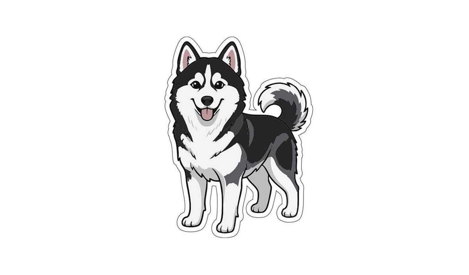 Pomsky Sticker Decal Vinyl Die-cut Dog Companion Design - Etsy
