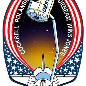 NASA STS-98 missie patch sticker sticker Atlantis NASA Space Shuttle missie