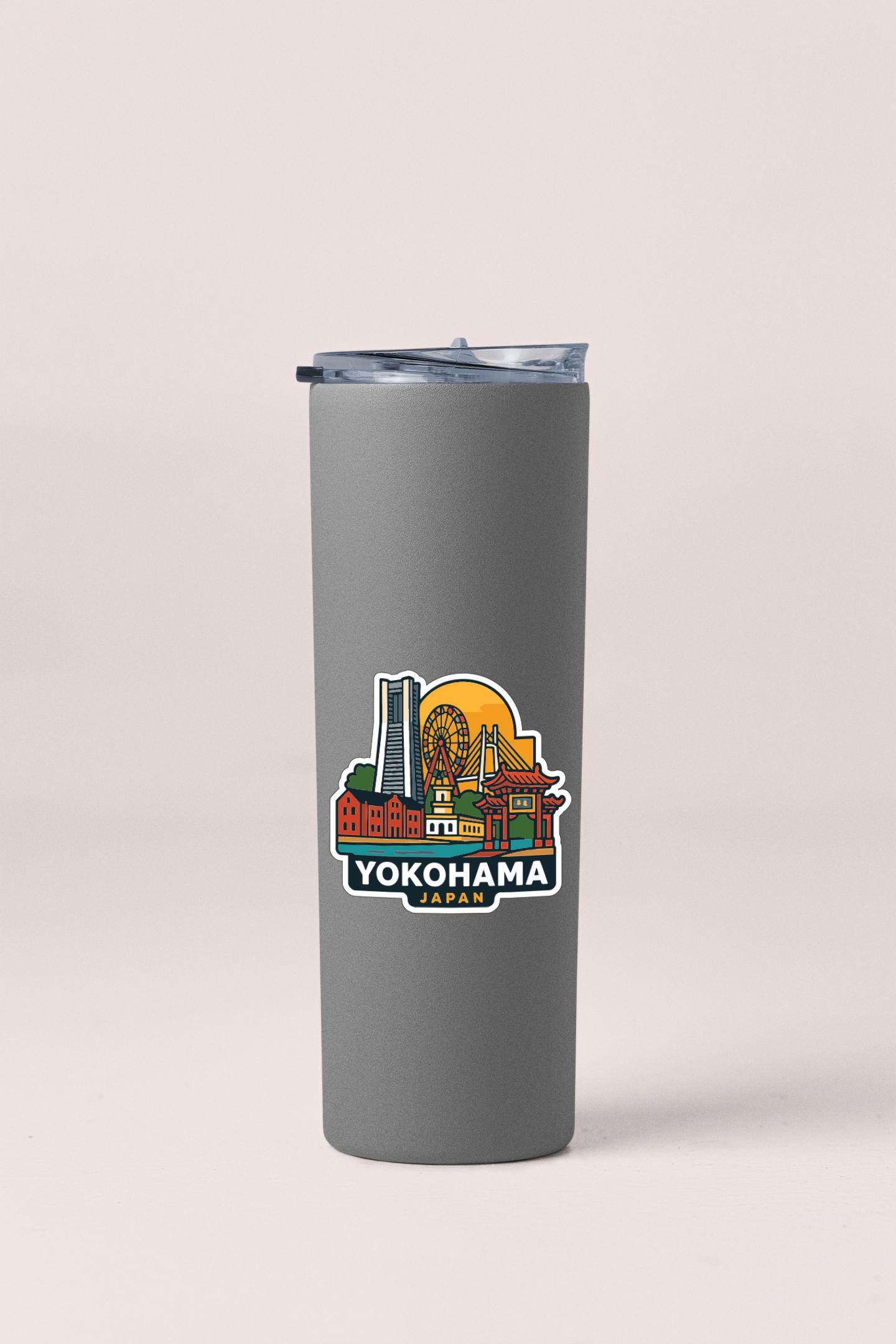 Yokohama Japan Sticker Decal Vinyl Die-cut City Skyline Landmark