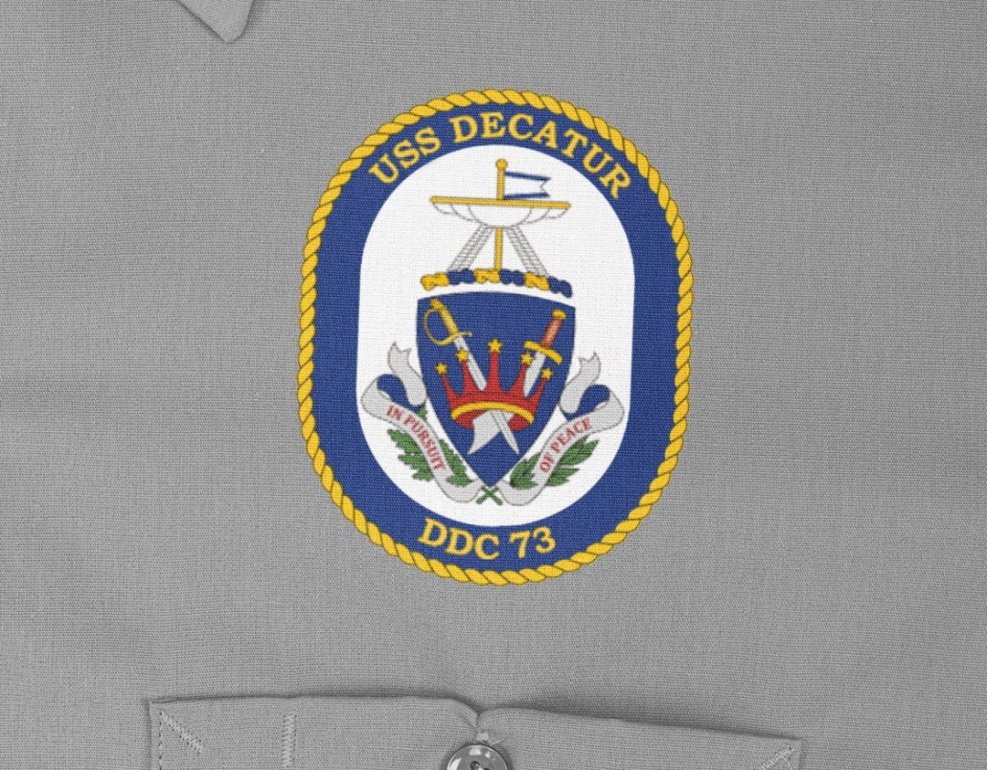 Uss Decatur Crest USS Decatur DDG-73 Badge Iron on Heat Transfer Vinyl HTV Arleigh Burke ...