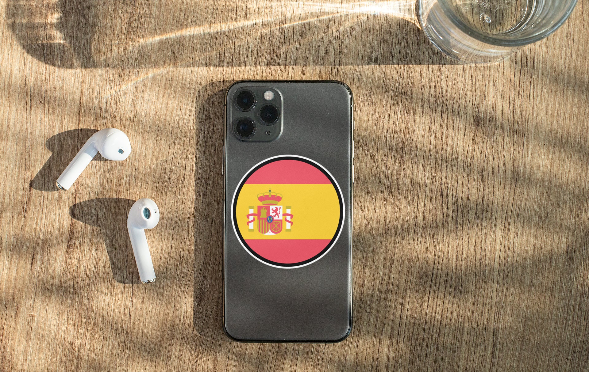 Spain Flag Circle Sticker Decal - Etsy