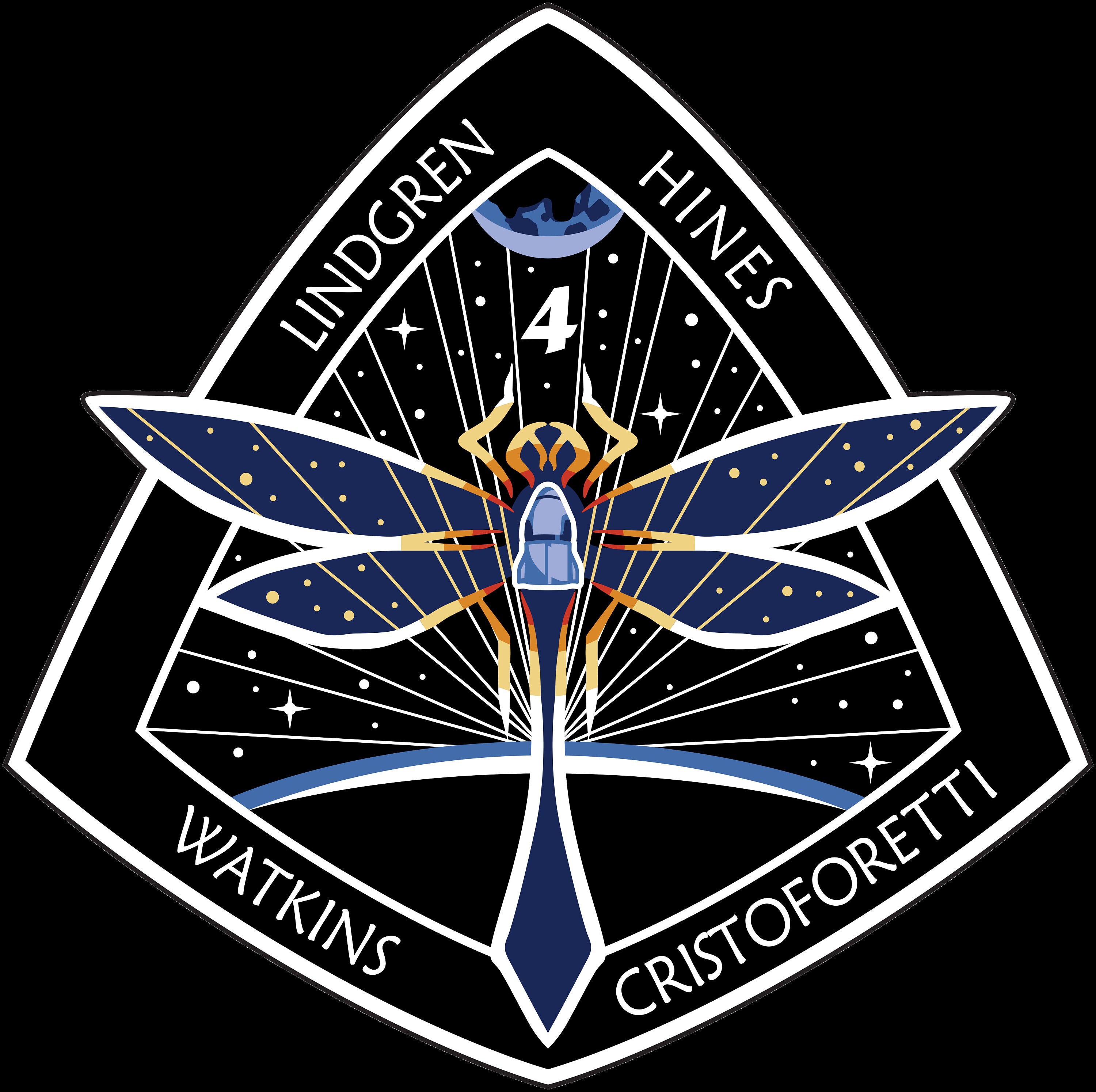 NASA SpaceX Crew-4 Mission Patch Sticker Decal NASA Commercial Crew Flight