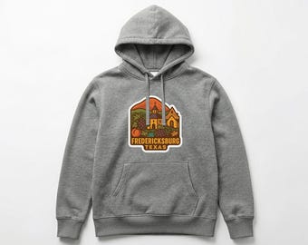 Fredericksburg Pull-over Hoodie Die-Cut City Skyline Landmark Design Personalize it with Your Name Customize Hoodie