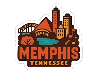 Autocollant Décalque Vinyl Graceland Tennessee – Design Symbolique Découpé, Neuf