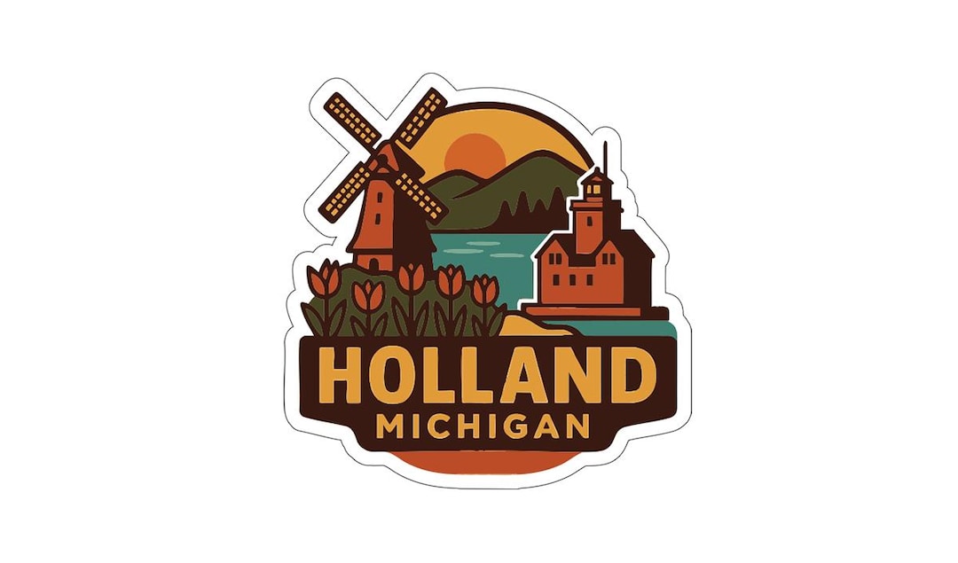 Holland Sticker Decal Vinyl Die-cut City Skyline Landmark Design - Etsy