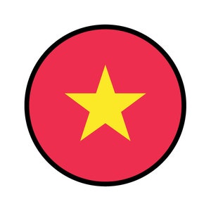 Vietnam Flag Circle Sticker Decal