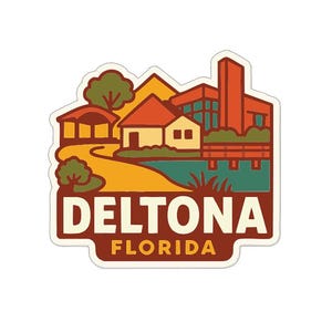 Deltona Florida Sticker Decal Vinyl Die-Cut City Skyline Landmark Design
