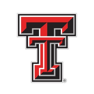 Calcomanía de vinilo para coche Texas Tech Red Raiders TTU, pegatina con monograma universitario, pegatina para coche, calcomanía para coche
