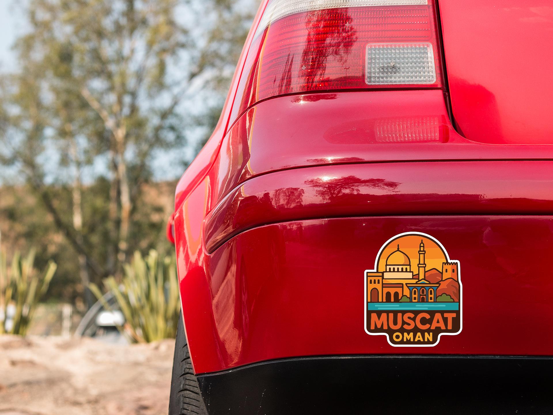 Muscat Oman Sticker Decal Vinyl Die-cut City Skyline Landmark