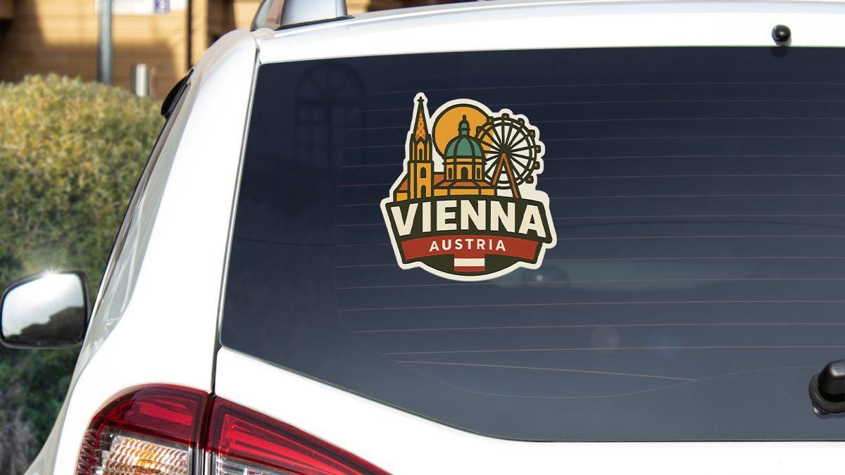 Sticker Wienna Vienna Sticker Decal Vinyl Die-cut City Skyline Landmark Design - Etsy