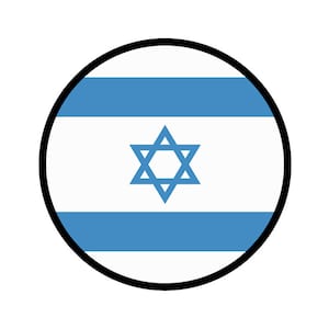 Israel Flagge Kreis Sticker Decal