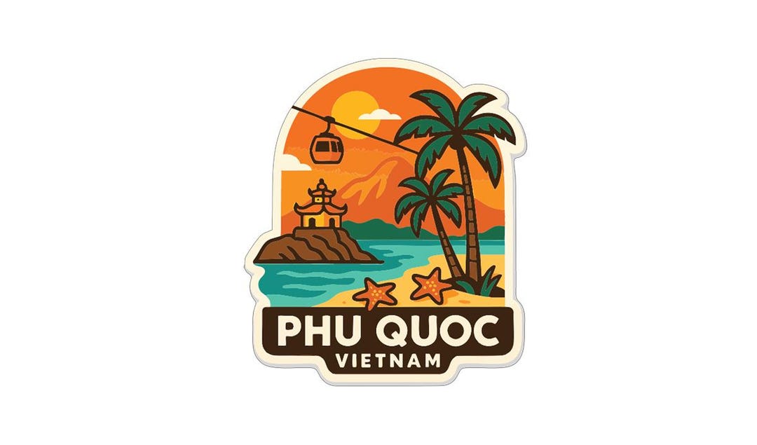 Phu Quoc Vietnam Sticker Decal Vinyl Die-cut City Skyline Landmark ...