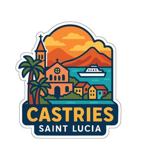 Castries Saint Lucia Stryk-på värmeöverföringsvinyl HTV