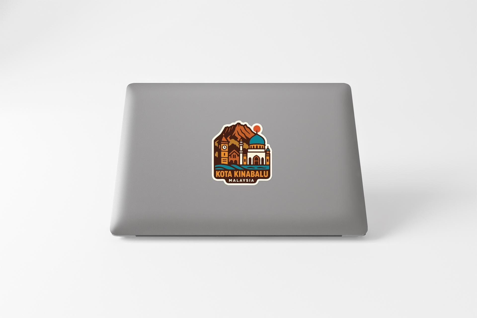 Sticker Kinabalu Kota Kinabalu Malaysia Sticker Decal Vinyl Die-cut City Skyline ...
