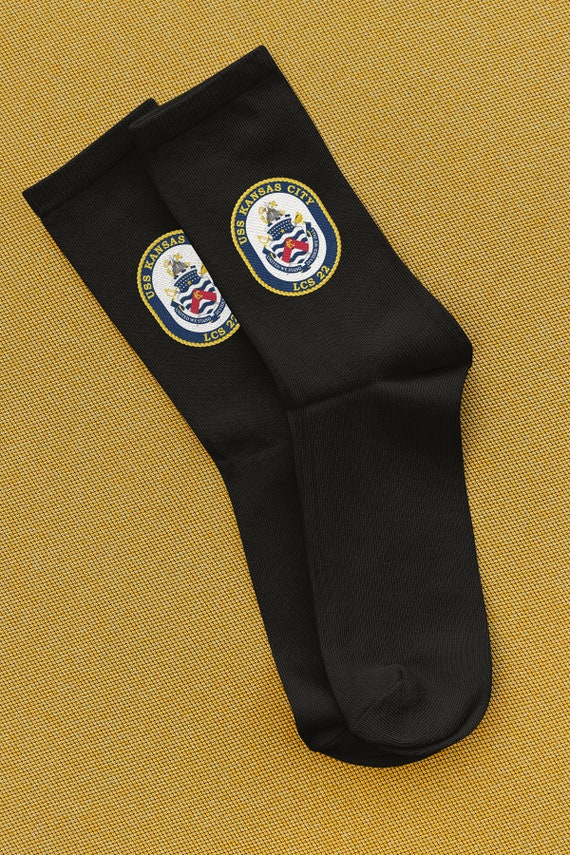 USS Kansas City LCS-22 Black Dress Socks Independence Class Littoral combat ship