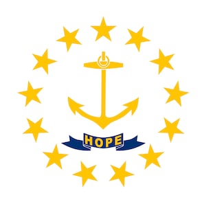 State of Rhode Island Flag Iron On Heat Transfer Vinyl HTV  Rhode Island State  Providence  The Ocean State  Little Rhody  Rogues Island /