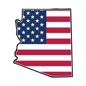Staat Arizona Amerikaanse vlag sticker sticker USA Arizona staat Phoenix de Grand Canyon staat Apache staat Azteekse staat / baby staat /
