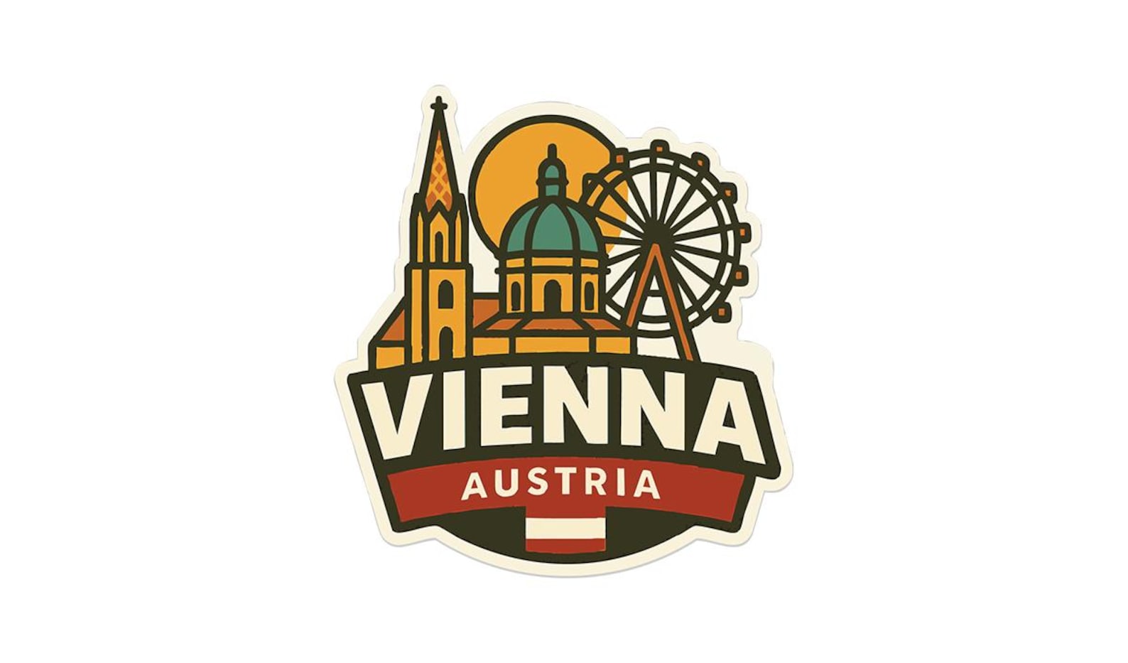 Windows Vienna Sticker Vienna Sticker Decal Vinyl Die-cut City Skyline Landmark Design - Etsy