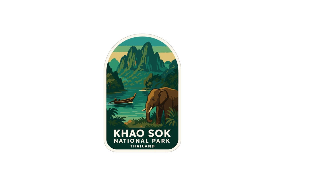 Sok Sticker Example Khao Sok Thailand National Park Sticker Decal Vinyl Die-cut World ...
