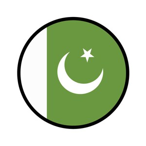 Pakistan Flag Circle Sticker Decal